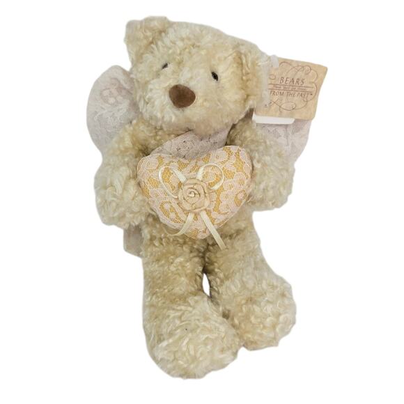 Russ Berrie Harmony Teddy Bear NWT Vintage Plush Angel Wings Bears From Past - Picture 1 of 8